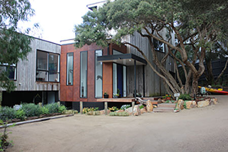 Picture of front of modern apartment